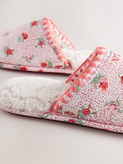 Laura Ashley Pink Ditsy Rose Mules - Image 6 of 8