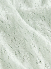 Cardigan long Laura Ashley en soie pointelle - Image 6 de 7