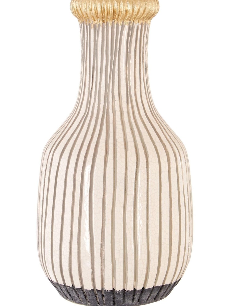 Fifty Five South White Large Vero Earthenware Vase - Image 1 of 4