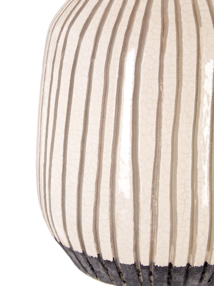 Fifty Five South White Large Vero Earthenware Vase - Image 4 of 4