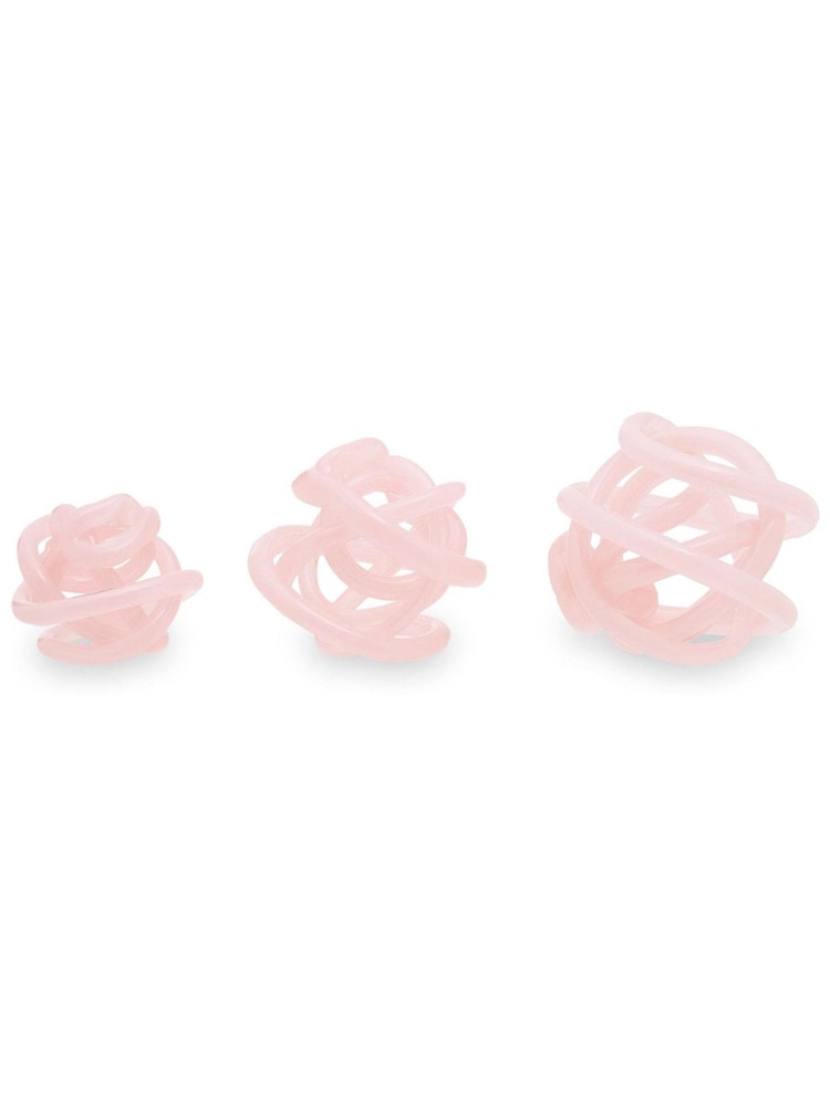 Fifty Five South Pink Knot Decor Glass Ornament - Image 1 of 6