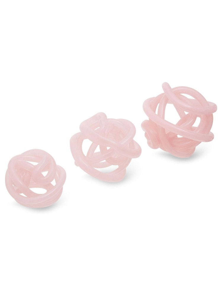 Fifty Five South Pink Knot Decor Glass Ornament - Image 2 of 6