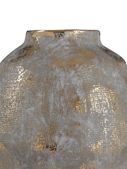 Interiors by Premier Gold and Grey Orvena Small Ceramic Vase - Image 3 of 4