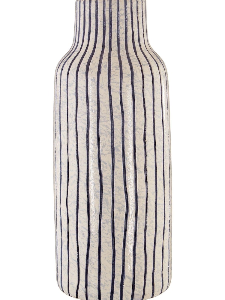 Fifty Five South White Remi Earthenware Vase - Image 1 of 4