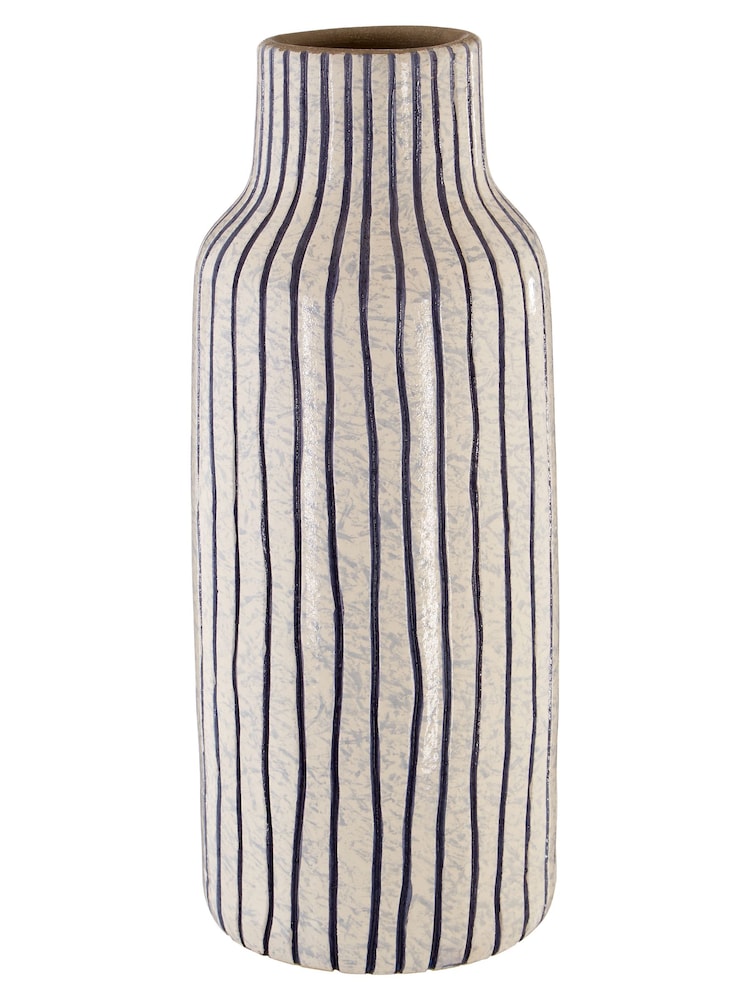 Fifty Five South White Remi Earthenware Vase - Image 2 of 4