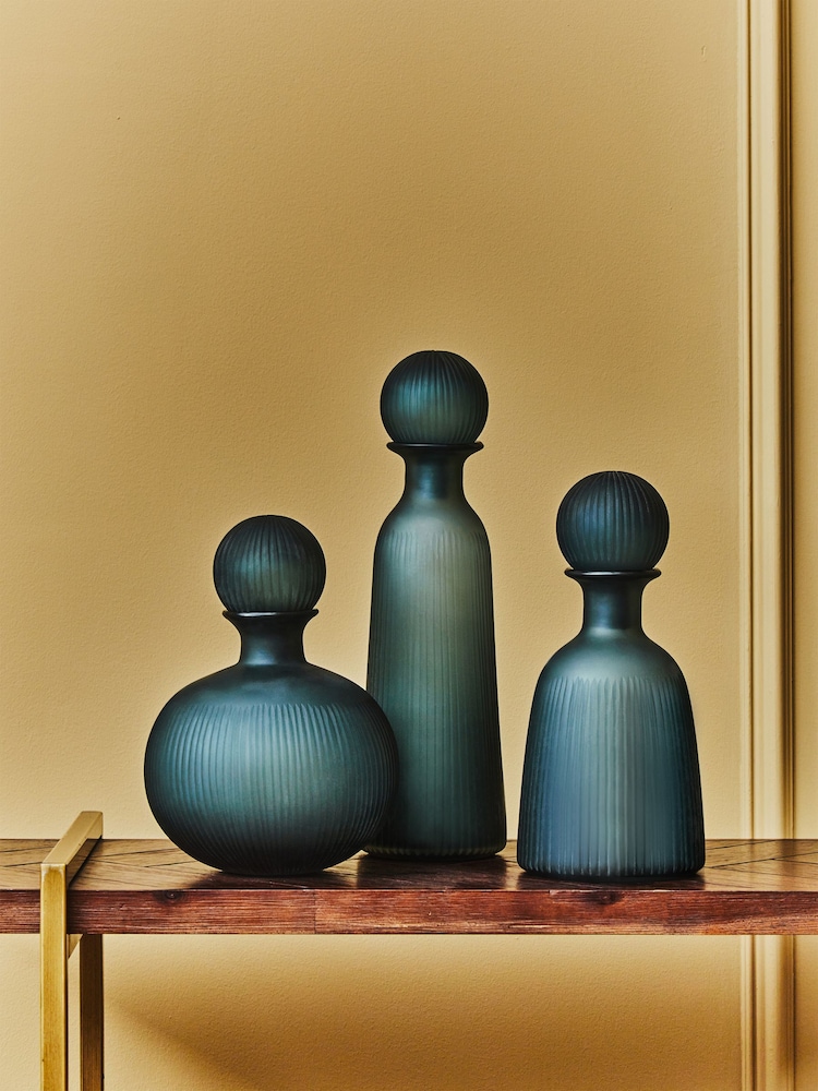 Fifty Five South Blue Hira Bottle Vase - Image 2 of 6