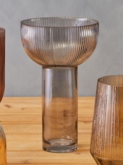 Fifty Five South Grey Esma Large Glass Vase - Image 2 of 4