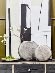 Fifty Five South Silver Small Silva Oak Effect Finish Vase - Image 7 of 7