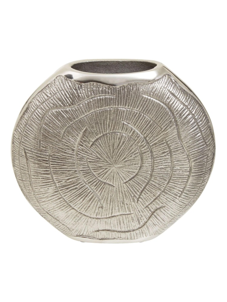 Fifty Five South Silver Small Silva Oak Effect Finish Vase - Image 5 of 6