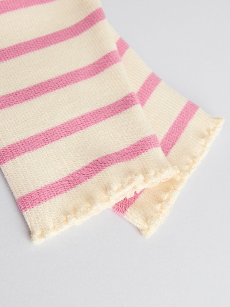 Pink/ White Baby Long Sleeve Top And Leggings 6 Piece Set (0mths-3yrs) - Image 14 of 16