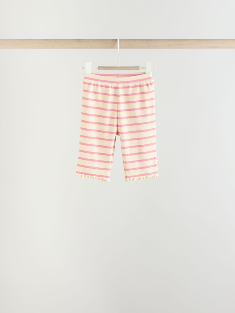Pink/ White Baby Long Sleeve Top And Leggings 6 Piece Set (0mths-3yrs) - Image 7 of 16