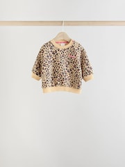 Pink/Grey/Leopard Print Sweat Top and Leggings 3 Pack Set - Image 5 of 16