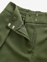 Khaki Green Elastic Back Wide Leg Trousers - Image 6 of 8