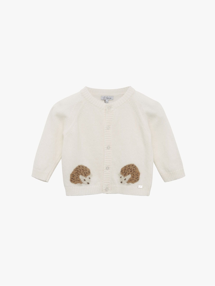 Trotters London Little Prickles White Cardigan - Image 1 of 3