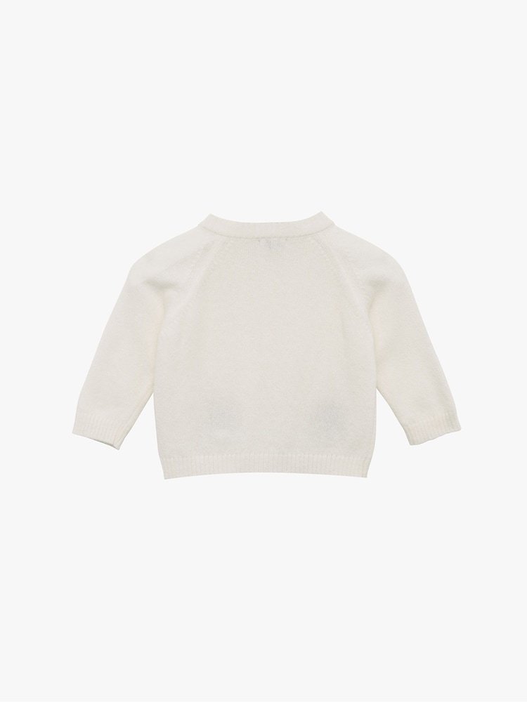 Trotters London Little Prickles White Cardigan - Image 2 of 3