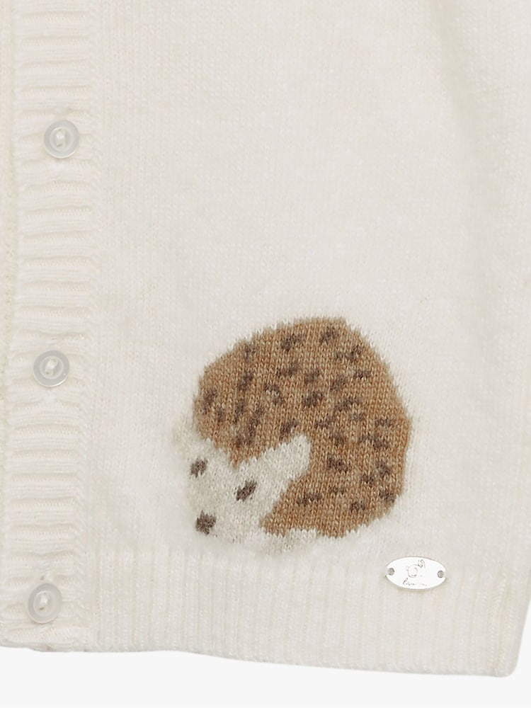 Trotters London Little Prickles White Cardigan - Image 3 of 3
