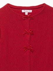 Trotters London Red Crimson Bow Cardigan - Image 3 of 3