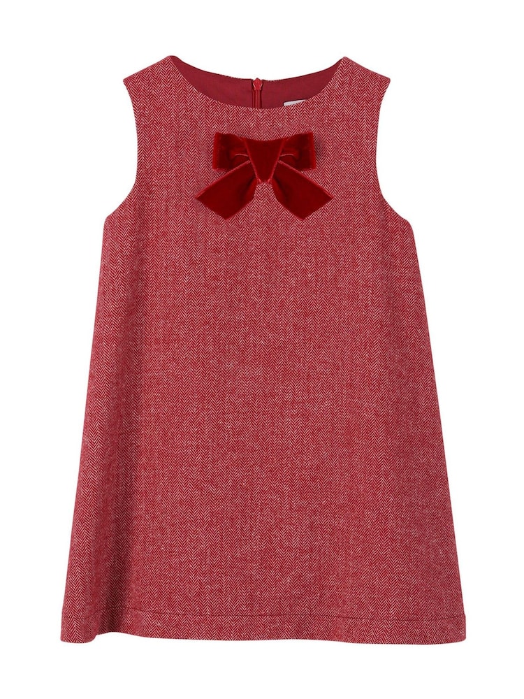 Trotters London Herringbone Georgina Bow Dress - Image 1 of 3