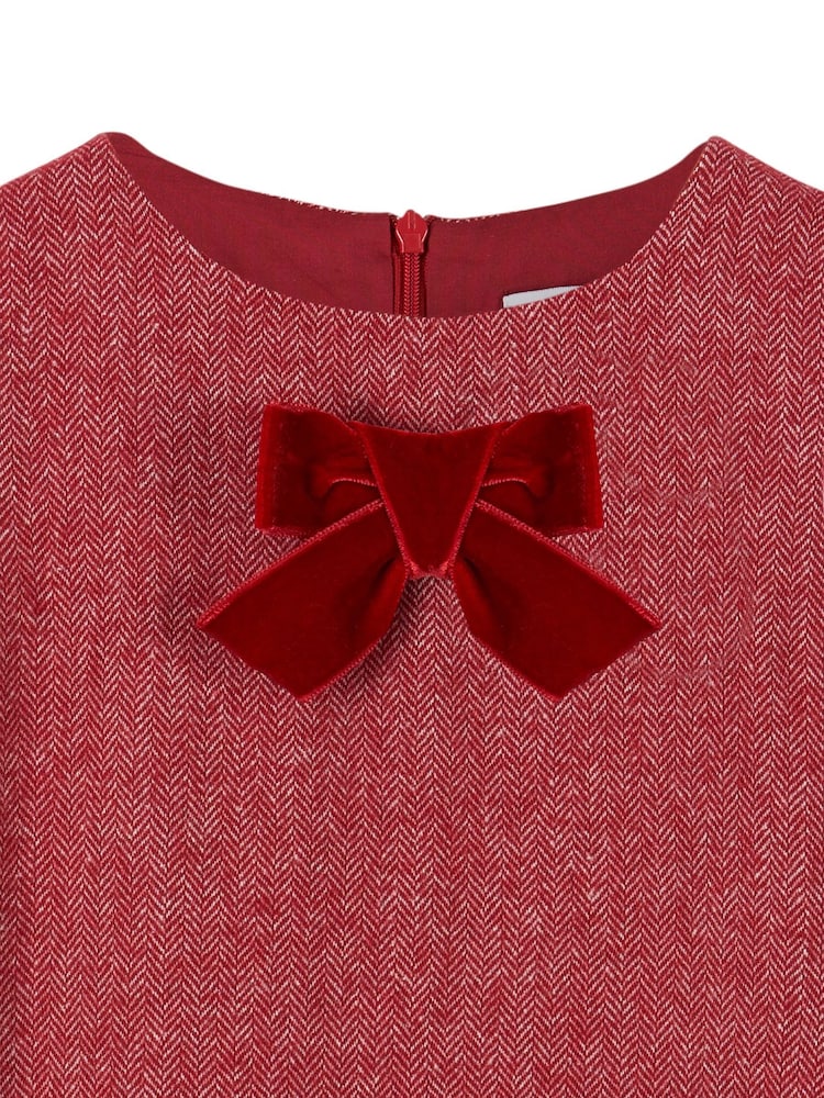 Trotters London Herringbone Georgina Bow Dress - Image 3 of 3