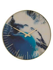 Fifty Five South Blue Celina Abstract Wall Clock - Image 3 of 4