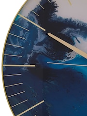 Fifty Five South Blue Celina Abstract Wall Clock - Image 4 of 4