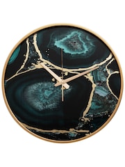 Interiors by Premier Black Celina Agate Wall Clock - Image 3 of 6