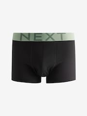 Black Blue/Neutral/Purple Big Text Waistband Trunks Boxers 5 Pack - Image 4 of 8