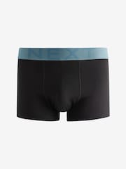 Black Blue/Neutral/Purple Big Text Waistband Trunks Boxers 5 Pack - Image 5 of 8