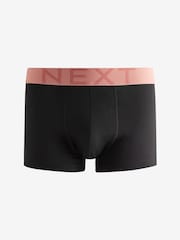Black Blue/Neutral/Purple Big Text Waistband Trunks Boxers 5 Pack - Image 6 of 8