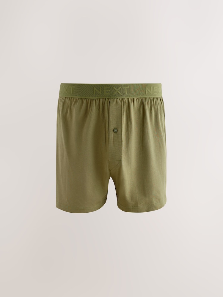 Green/ Rust/ Orange 5 Pack Loose Boxers 5 Pack - Image 2 of 9