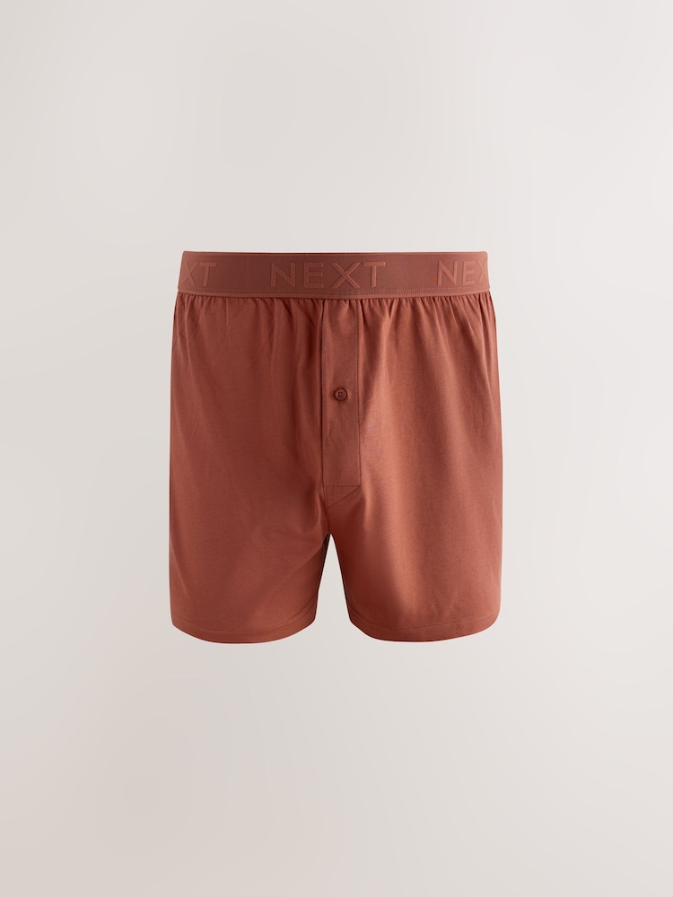 Green/ Rust/ Orange 5 Pack Loose Boxers - Image 5 of 9
