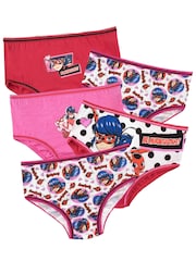 Character Red Miraculous Ladybug 100% Cotton Briefs 5 Pack - Image 1 of 6