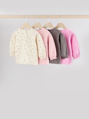 Herzmuster in Pink/Grau - Bedruckte Baby-Tops im 4er-Pack - Bild 6 von 10