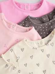 Herzmuster in Pink/Grau - Bedruckte Baby-Tops im 4er-Pack - Bild 8 von 10