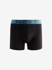 Black Bright Colour Waistband Trunks Boxers 5 Pack - Image 3 of 8