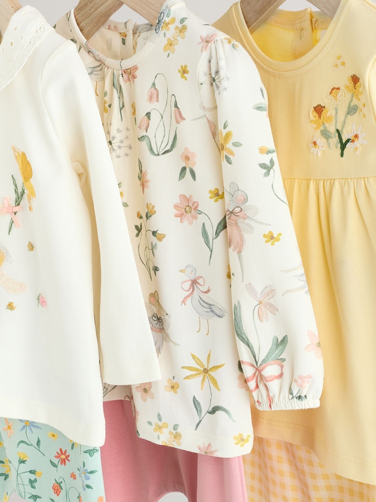 Yellow Fairy Mouse Baby Long Sleeve Top And Leggings 6 Piece Set (0mths-3yrs) - Image 11 of 16