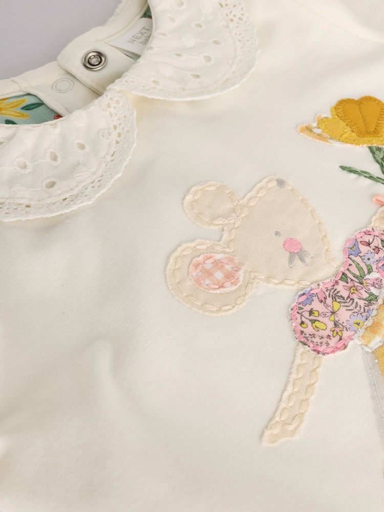 Yellow Fairy Mouse Baby Long Sleeve Top And Leggings 6 Piece Set (0mths-3yrs) - Image 14 of 16