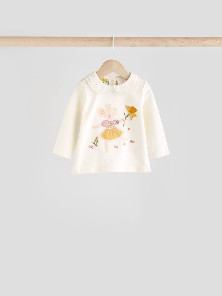 Yellow Fairy Mouse Baby Long Sleeve Top And Leggings 6 Piece Set (0mths-3yrs) - Image 3 of 16