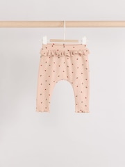 Cream/ Fauve / Gris à fleurs imprimées - Lot de 3 Leggings à volants Bébé - Image 5 de 10