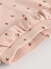 Cream/ Fauve / Gris à fleurs imprimées - Lot de 3 Leggings à volants Bébé - Image 9 de 10