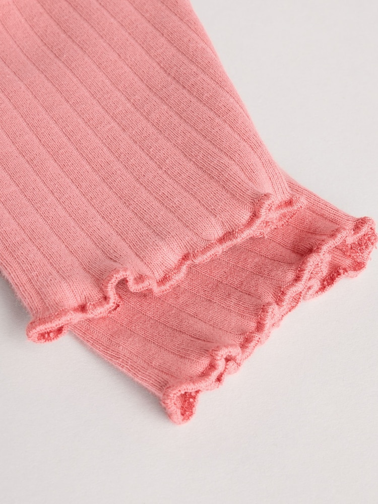 Blue/Pink Baby Leggings 4 Pack (0mths-2yrs) - Image 10 of 10