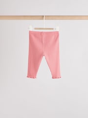 Blue/Pink Baby Leggings 4 Pack (0mths-2yrs) - Image 4 of 10