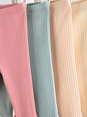 Blue/Pink Baby Leggings 4 Pack (0mths-2yrs) - Image 7 of 10