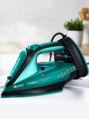Tower Black and Teal Ceraglide Cord Cordless Iron - Image 1 of 8