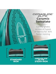 Tower Black and Teal Ceraglide Cord Cordless Iron - Image 3 of 8