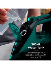 Tower Black and Teal Ceraglide Cord Cordless Iron - Image 8 of 8