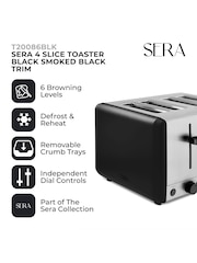 Tower Black Sera 4 Slice Toaster - Image 2 of 8
