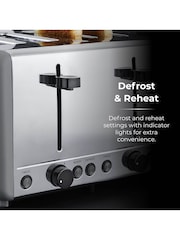 Tower Grey Sera 4 Slice Toaster - Image 9 of 18