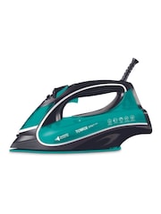Tower Black and Teal Ceraglide One Temp Steam Iron - Image 1 of 8