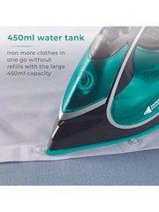 Tower Black and Teal Ceraglide One Temp Steam Iron - Image 9 of 11